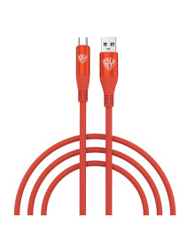 Кабель USB - TYPE C  BY Flexi, 1 м, 3А, Быстрая зарядка QC3.0, оранжевый