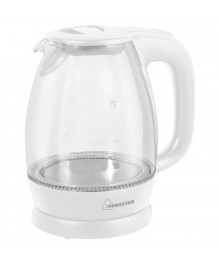 Чайник Homestar HS-1012 белый (1,7 л) стекло, пластикирске. Отгрузка в Саха-якутия, Якутск, Кызыл, Улан-Уде, Иркутск, Владивосток, Комсомольск-на-Амуре.