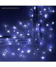 Эл.гирл. "Мишура" 5 м роса, IP20, серебристая нить, 200 LED, свечение белое, фиксинг, 12 Вке. Доставка Барнаул, Кемерово, Томск, Новокузнецк, Горно-Алтайск, Междуреченск, Ленинск-Кузнецкий.