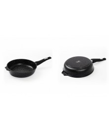 Мечта Сковорода литая  24см АП Гранит Black Induction Pro индукционная арт 24802И (10) доставкой - Новосибирск, Новокузнецк, Горно-Алтайск. Низкие цены, большой ассортимент посуды оптом