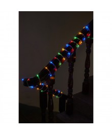 Эл.гирл.  СНОУ БУМ шнур 10м, 100LED, мульти, пост.свеч., ПВХ прозр., d5мм, IP65, 220Вке. Доставка Барнаул, Кемерово, Томск, Новокузнецк, Горно-Алтайск, Междуреченск, Ленинск-Кузнецкий.