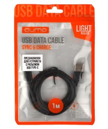 Кабель Qumo light series, USB-Type C, 1м, 5В, 1A, опл. PVC, кон. PVC, круглый, черныйВостоку. Адаптер Rolsen оптом по низкой цене. Качественные адаптеры оптом со склада в Новосибирске.