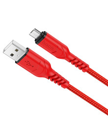 Кабель USB - micro USB HOCO X59 Красный 2.4A, 1м