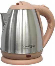 Чайник MAXTRONIC MAX-309 нерж + беж (1,8кВт, 1,8л, мет корпус, скрытый нагр элемент) 16/упсомольск-на-Амуре. Большой каталог металлических чайников Казбек, Василиса, Delta, Galaxy, Irit, М