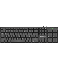 Клавиатура DEFENDER Element HB-520 USB B(Черный) полноразмер EN/KZом с доставкой по Дальнему Востоку. Качетсвенные клавиатуры оптом - большой каталог, выгодная цена.