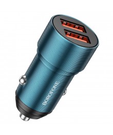 Переходник авто прикуривателя BOROFONE BZ19 синий (2 гнезда USB, 5B, 2400mA) с доставкой по Дальнему Востоку. Большой каталог авторазветвителей оптом со склада в Новосибирске.