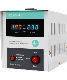 Стабилизатор напряжения DEFENDER ASF 500D напольный 300 Bт метал корпус,1 розетка