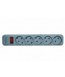 сет/фильтр Centek СТ-8900-5-1,8 Gray серый (5 розеток, 1,8 м, ДВОЙНАЯ ЗАЩИТА, макс до 2200 Вт)