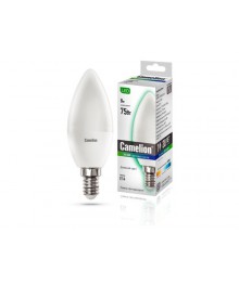 Эл. лампа светодиодная Camelion LED-C35- 8W-/865/E14 (Свеча 8Вт 220В, аналог 75Вт) уп.1/10/100нецк, Ленинск-Кузнецк, Барнаул, Горно-Алтайск, Бийск и др. Большой каталог светодиодных ламп оптом.