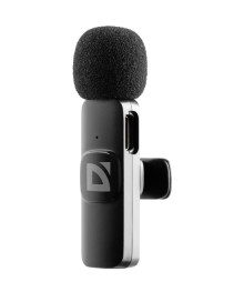 микрофон Defender Talky-137 wrls, петличный черный, на прищепке 1шт