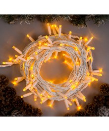 Эл.гирл.  уличная  "Нить" 10 м , IP65, белая нить, 100 LED, свечение тёплое белое, 220 Вке. Доставка Барнаул, Кемерово, Томск, Новокузнецк, Горно-Алтайск, Междуреченск, Ленинск-Кузнецкий.