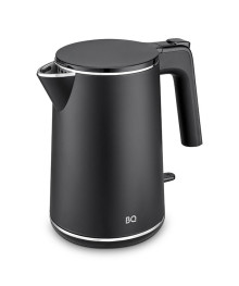Чайник BQ KT1716P Чёрный (1л, 1800W, двойн стенки, нерж колба)