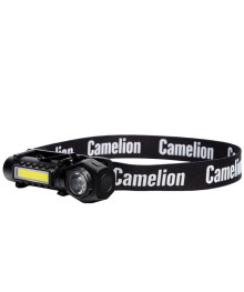 Фонарь  Camelion LED 53408 (налоб, аккум 3,7В, черн, XPE+COB, 3 Вт, 3 реж, магнит, Type-C, бокс)