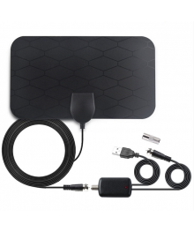 Антенна ком. Selenga 202AB активная (с усилителем , DVB-T2/ДМВ, питание от USB, 25дБ, кабель 3.6м)