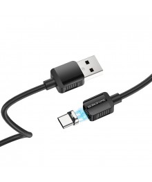 Кабель USB - TYPE C  BOROFONE BX57 Чёрный, магнитный, прямоугольный, 2A, 1м