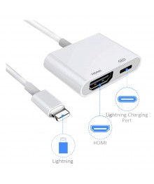 Видео переходник AVW53 (штекер Lightning вход - гнездо HDMI/Lightning выход, для смартф с MHL) 15смВостоку. Адаптер Rolsen оптом по низкой цене. Качественные адаптеры оптом со склада в Новосибирске.