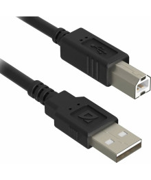 Кабель USB 2.0 никель, A штекер -Bштекер, 30AWG ,3м, для принтера/сканера, DEFENDERВостоку. Адаптер Rolsen оптом по низкой цене. Качественные адаптеры оптом со склада в Новосибирске.