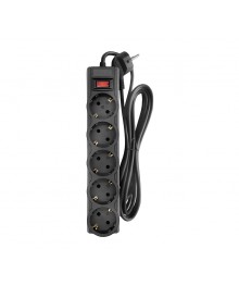 сет/фильтр CBR CSF 2505-1.8 Black CB, 1,8 м, 5 розеток, черный цвет, 10А, цветн коробка