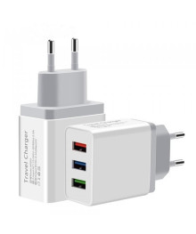 Блок пит USB сетевой  Орбита OT-APU33 белый (3*USB, 2400mA)