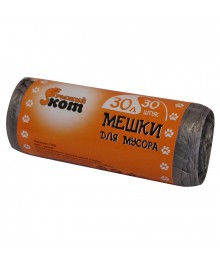 Мешки для мусора "РЫЖИЙ КОТ" 30л, 4,8мкм (цена за рулон 30шт) ПНДке. Контейнеры оптом с доставкой по Дальнему Востоку. Большой каталог коробок оптом по низкой цене.