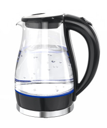 Чайник MAXTRONIC MAX-413 стекл, чёрн (1,8 кВт, 1,8 л) (12/уп)