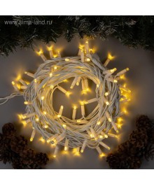 Эл.гирл. "Нить" 10 м , IP65, УМС, белая нить каучук, 100 LED, свечение тёплое белое, 220 Вке. Доставка Барнаул, Кемерово, Томск, Новокузнецк, Горно-Алтайск, Междуреченск, Ленинск-Кузнецкий.