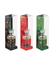 Аромадиффузор, 30 мл в декор. флаконе, цвет. пал. микрофибра (Xmas Tree/ Red Fruits/ Opium)