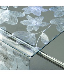 Клеенка GRACE силикон-прозрачная с рис. 0,6х20м  0,65 мм Laser LS-5707B