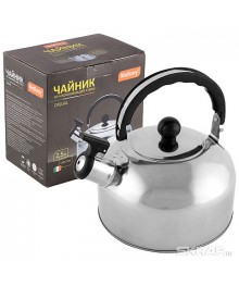 Чайник со свистком Mallony Casual, зерк полировка, 2.5 л,к-на-Амуре. Большой каталог чайников оптом - Василиса,  Delta, Магнит, Казбек, Galaxy, Supra, Irit.