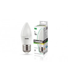 Эл. лампа светодиодная Camelion LED-C35- 8W-/830/E27 (Свеча 8Вт 220В, аналог 75Вт) уп.1/10/100нецк, Ленинск-Кузнецк, Барнаул, Горно-Алтайск, Бийск и др. Большой каталог светодиодных ламп оптом.