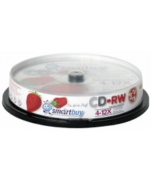 диск Smart Buy CD-RW 4-12x, Cake (10)