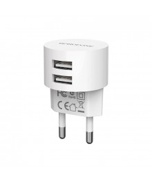 Блок пит USB сетевой  BOROFONE BA23A Белый (5B,2400mA)USB Блоки питания, зарядки оптом с доставкой по России.