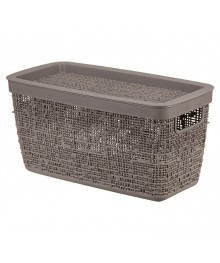 Коробка 4л БЯЗЬ с крышкой 28*14*14cм Французский серый 2325Mфрс (уп/12шт)ке. Контейнеры оптом с доставкой по Дальнему Востоку. Большой каталог коробок оптом по низкой цене.