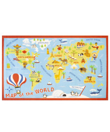 Коврик SUNSTEP интерьерный  80х133 см "World map"шой каталог ковриков оптом со склада в Новосибирске. Коврики оптом с доставкой по Дальнему Востоку.