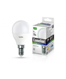 Эл. лампа светодиодная Camelion LED-G45- 8W-/865/E14(Шар 8Вт 220В, аналог 75Вт) уп.1/10/100нецк, Ленинск-Кузнецк, Барнаул, Горно-Алтайск, Бийск и др. Большой каталог светодиодных ламп оптом.
