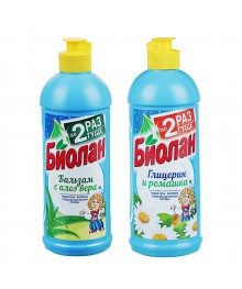 Средство для мытья посуды Биолан,3 вида,п/б 450г/500г арт. 692-3/450г арт.1126-3/1128-3