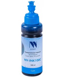 Чернила NV-INK100U Cyan универсальные на водной основе для аппаратов Сanon/Epson/НР/Lexmark (100 mlмые с HP, Samsung, Canon  и др. Картриджи оптом в Новосибирске по низким ценам. Доставка в регионы.
