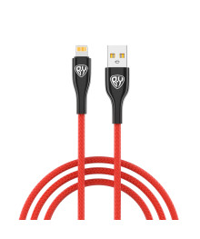 Кабель USB - 8pin Smart, 1м, 2.4A, тканевая оплетка, красный