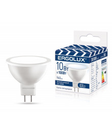 Эл. лампа светодиодная Ergolux LED-JCDR-10W-GU5.3-6K ( 10Вт GU5.3 6500K 180-240В)нецк, Ленинск-Кузнецк, Барнаул, Горно-Алтайск, Бийск и др. Большой каталог светодиодных ламп оптом.
