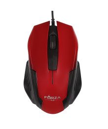 Мышь FORZA проводная Shine 1200DPI,3D, каб. 160см, красный