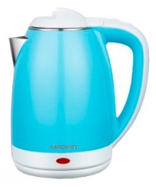 Чайник Magnit RMK-3206 двойные стенки нерж.+пластик голубой 2л 2.2кВтибирске. Чайник двухслойный оптом - Василиса,  Delta, Казбек, Galaxy, Supra, Irit, Магнит. Доставка