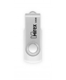 USB2.0 FlashDrives64 Gb Mirex SWIVEL WHITEовокузнецк, Горно-Алтайск. Большой каталог флэш карт оптом по низкой цене со склада в Новосибирске.