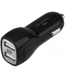Авто зарядное устр-во Qumo 3A, 2 USB, 1A+2A черный (Charger 0061) с доставкой по Дальнему Востоку. Большой каталог авторазветвителей оптом со склада в Новосибирске.