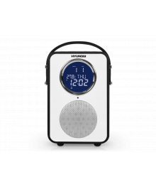 радиопр Hyundai H-1624 чёрн кожа (USB/MP3 циф тюнер 20*(УКВ+FM), ЖКИ термом часы буд 4Вт 220/5*R6)