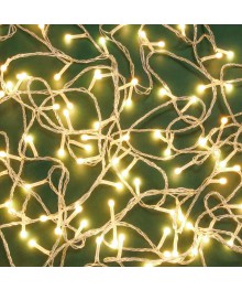 Эл.гирл.  СНОУ БУМ ьюн 10м, 120LED, цветной диод, шампань, 8 реж., ПВХ прозрачный, 220В