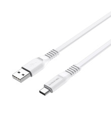 Кабель USB - TYPE C  BOROFONE BX23 Wide Power  1 метр, 3A, ПВХ, белыйВостоку. Адаптер Rolsen оптом по низкой цене. Качественные адаптеры оптом со склада в Новосибирске.