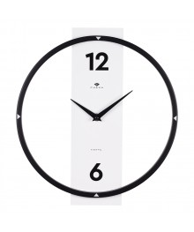 Часы настенные СН 3330 - 001 металл+ дерево, круг 30,5 см, черный+белый "Time" (10)