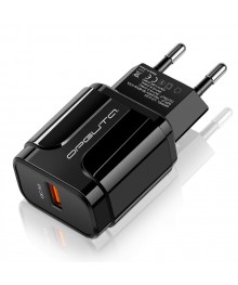 Блок пит USB сетевой  Орбита OT-APU28 Чёрный (QC3.0, 3000mA)USB Блоки питания, зарядки оптом с доставкой по России.