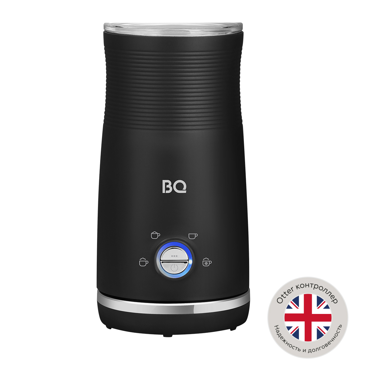 Вспениватель молока  BQ MF1001 Черный (600мл, 4режима - густ пенка, лёгк пенка, подогрев, 500Вт)