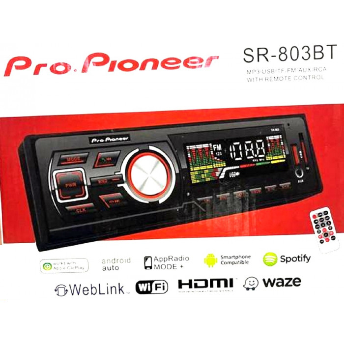 Авто магнитола  SR-803BT+Bluetooth+USB+AUX+Радио